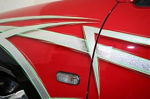 Honda CRX flakes tribal ornament