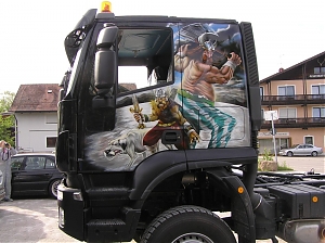 iveco / truck / airbrush / design / asterix / obelix