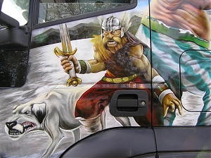 iveco / truck / airbrush / design / asterix / obelix