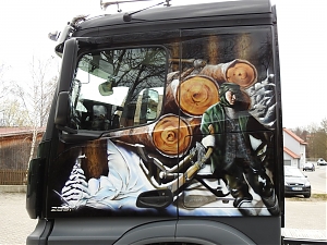 Mercedes Arocs / airbrush preprava dreva / truck / lkw