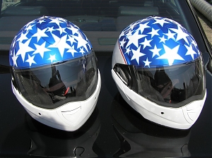 Harley Davidson helmet / stars / modra candy