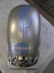 Harley Davidson  / electra glide / airbrush/ pinstriping / linky/ stribro