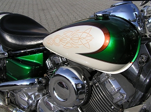 Yamaha Dragstar / pinstriping / grafika