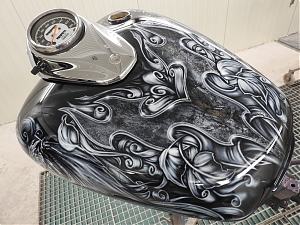 Yamaha Drag star / dragon / design / airbrush / 