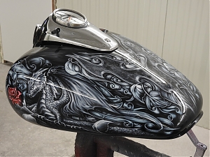 Yamaha Drag star / dragon / design / airbrush / 