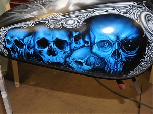 Suzuki Marauder / airbrush / design / lebka / smrtka s kosou