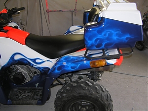 Quad / ctyrkolka / off road / airbrush / blue fire