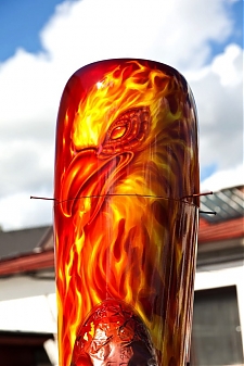 Fenix / Phoenix / airbrush/ True fire / realny ohen / SU 29 / kunstflug  