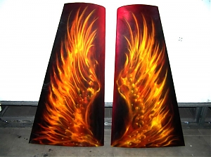 Fenix / Phoenix / airbrush/ True fire / realny ohen / Yak 55 / kunstflug