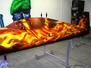 Fenix / Phoenix / airbrush/ True fire / realny ohen / SU 29 / kunstflug 