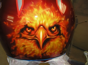 Motocyklova helma / Harley Davidson / americky orel / american eagle / airbrush