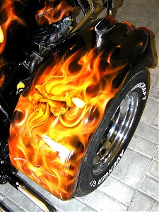 Rewaco trike / airbrush/ true fire/ realny ohen