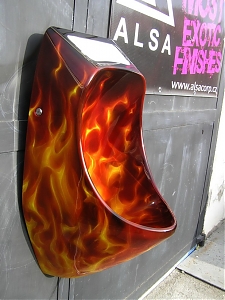 Pisoar / realny ohen / true fire / airbrush