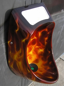 Pisoar / realny ohen / true fire / airbrush