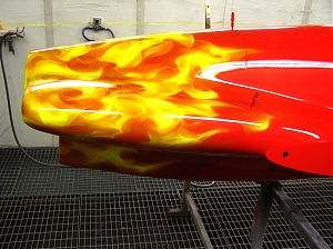 Kunstflug modell / airbrush / true fire / realny ohen / horici letadlo