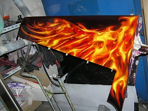 Fenix / Phoenix / airbrush/ True fire / realny ohen / SU 29 / kunstflug 