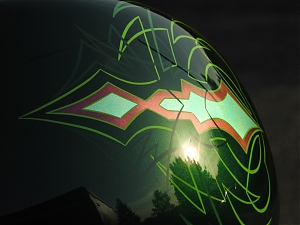 Harley Davidson , stavba , pinstriping , british racing green