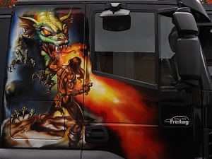 Iveco, airbrush ,design ,  Truck , americká retuš