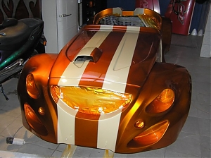Kaipan / airbrush / lak design / zlata metaliza / gold candy color 