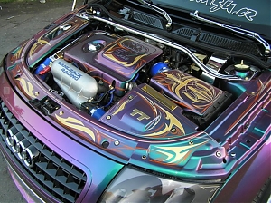 Audi TT flip flop 24 kar. zlato pinstriping gold leaf
