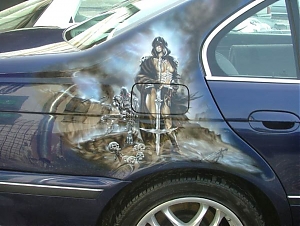 Bmw 530 / airbrush / malba